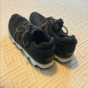 Sorel Black Sneakers with Nubuck Upper and Cushioned Sole